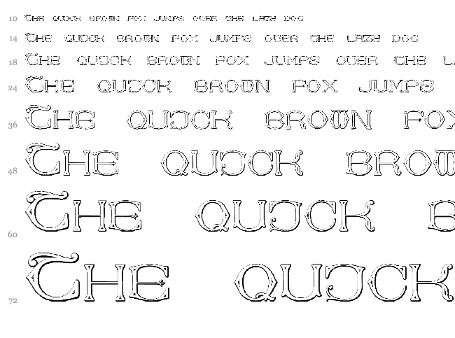 Dolphus-Mieg Alphabet Two font waterfall